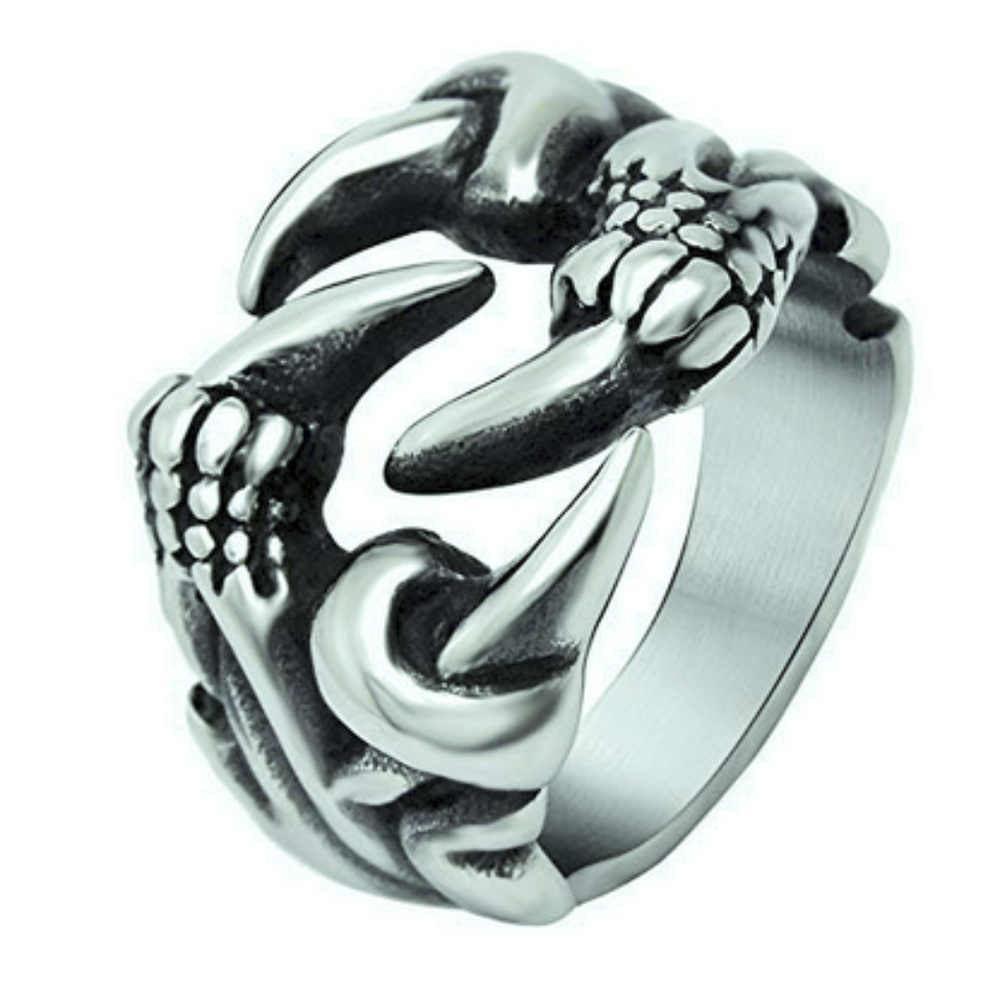 FANSING Mens Rings, Biker Ring Punk Dragon Claw